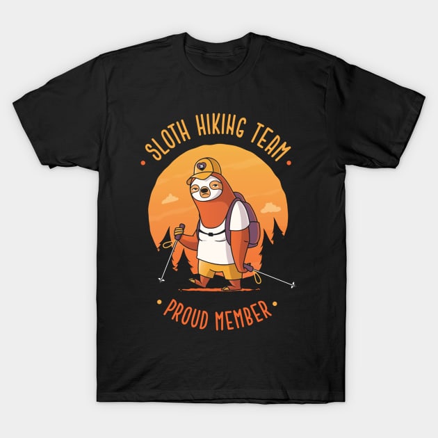 Sloth Hiking Team T-Shirt by freemana